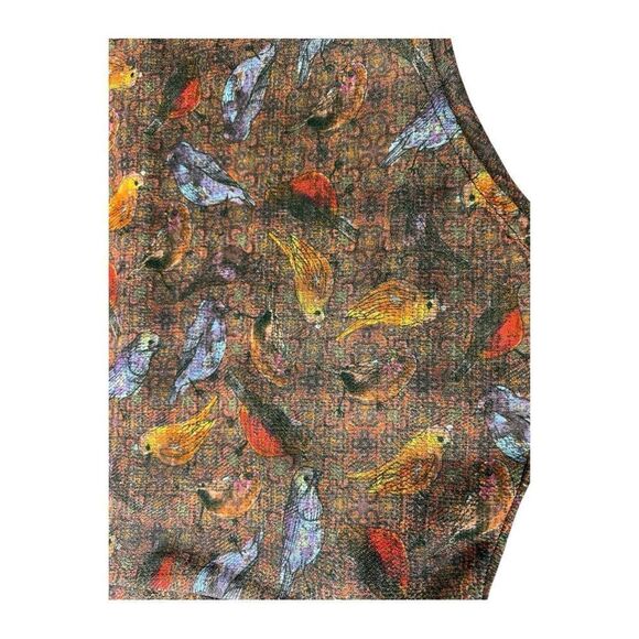 LuLaRoe Sleeveless Midi Dress Pockets‎ Birds Parakeet Sz XL - Picture 6 of 8